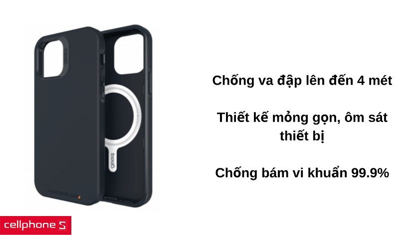 Chất liệu 3 lớp tăng độ chống sốc & kháng khuẩn hiệu quả