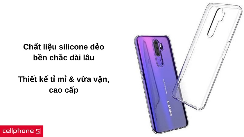 Vật liệu silicone dẻo nhưng bền chắc khẳng định chất lượng cao cấp