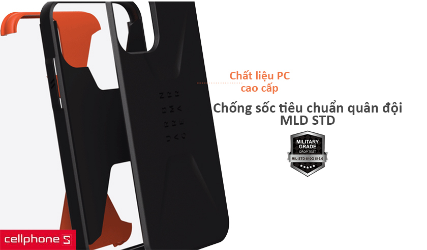 Chống rơi vỡ, chống va đập mạnh mẽ với tiêu chuẩn quân đội MIL STD