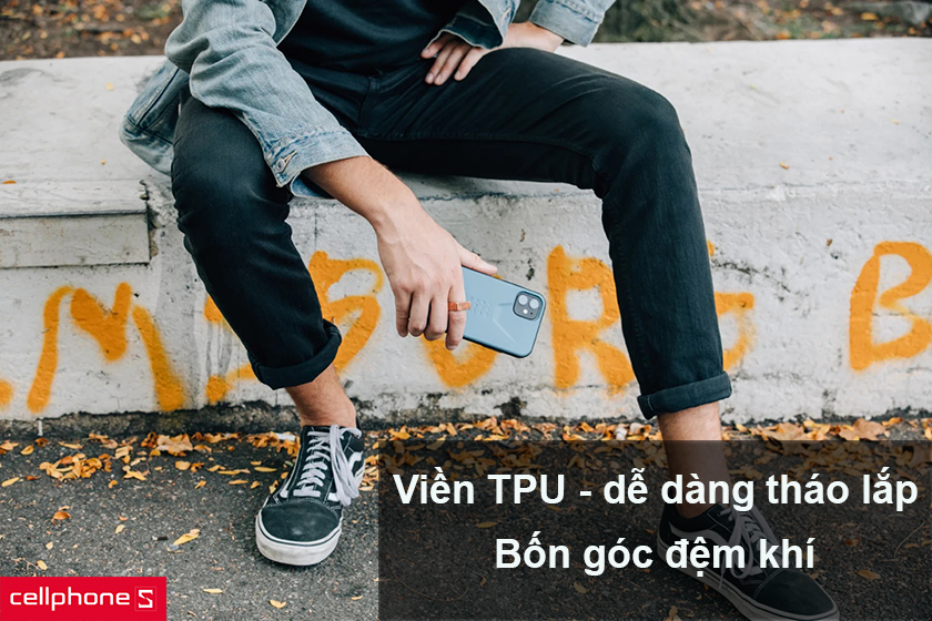 Viền TPU bền bỉ, dễ dàng tháo lắp