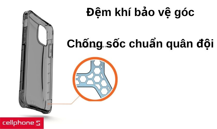 Đệm chống sốc góc máy và chống va đập chuẩn quân đội Mỹ