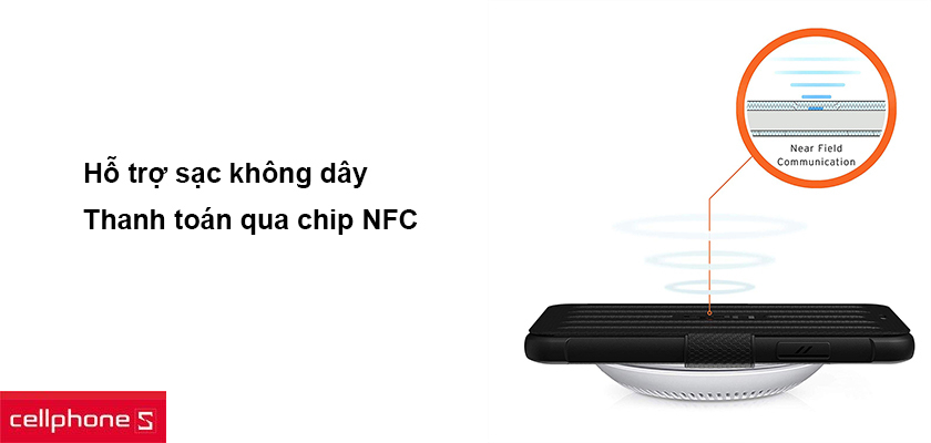 Nút bấm đàn hồi tốt, tương thích sạc không dây và thanh toán NFC