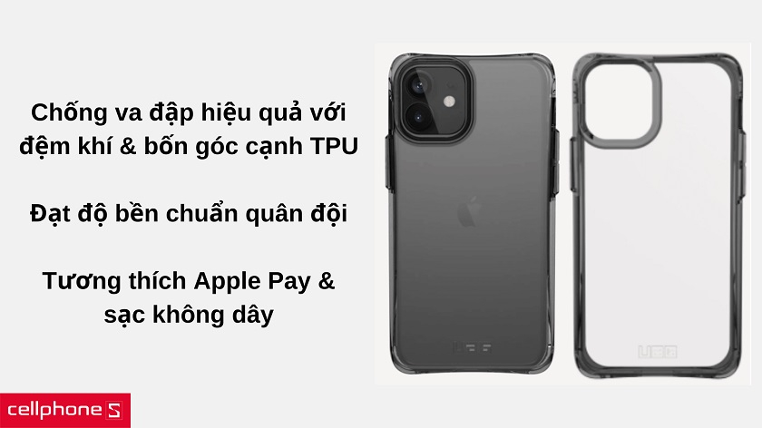 Bảo vệ toàn diện với đệm khí chống sốc và độ bền chuẩn quân đội Hoa Kỳ