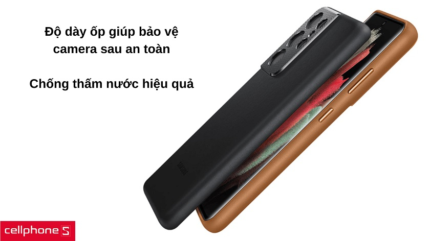 Độ dày nhất định giúp bảo vệ camera sau của Galaxy A52