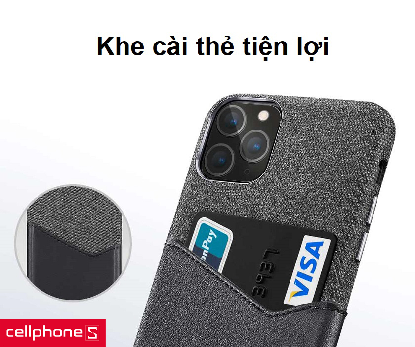 Ốp lưng cao su chống sốc ESR case card slot không chỉ bảo vệ tốt mà còn vô cùng tiện lợi