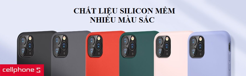 Chất liệu cao su silicon mềm như lụa cùng nhiều màu sắc lựa chọn