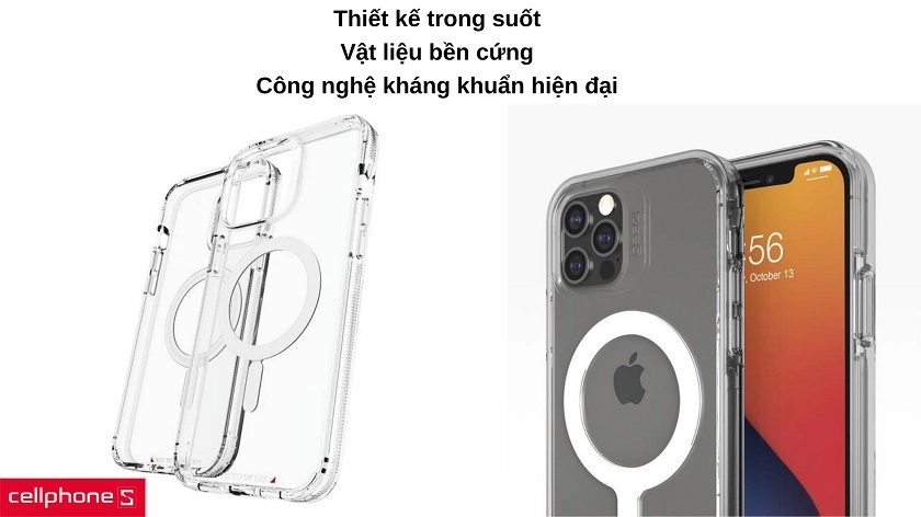 Ốp lưng MagSafe iPhone 13 Pro Max Gear4 D3O Crystal Palace