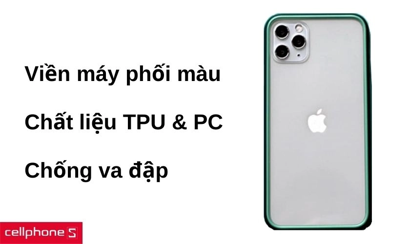 Viền máy phối màu độc đáo và phần lưng trong suốt