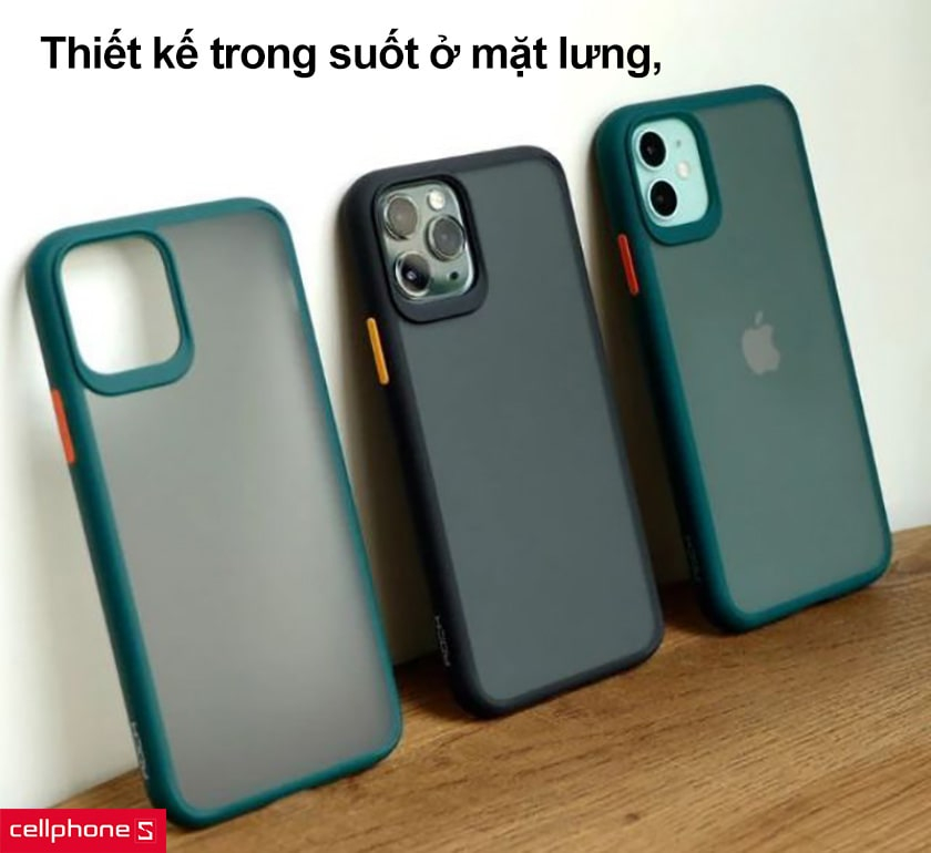 Thiết kế trong suốt ở mặt lưng, hoàn thiện từ hai lớp vật liệu