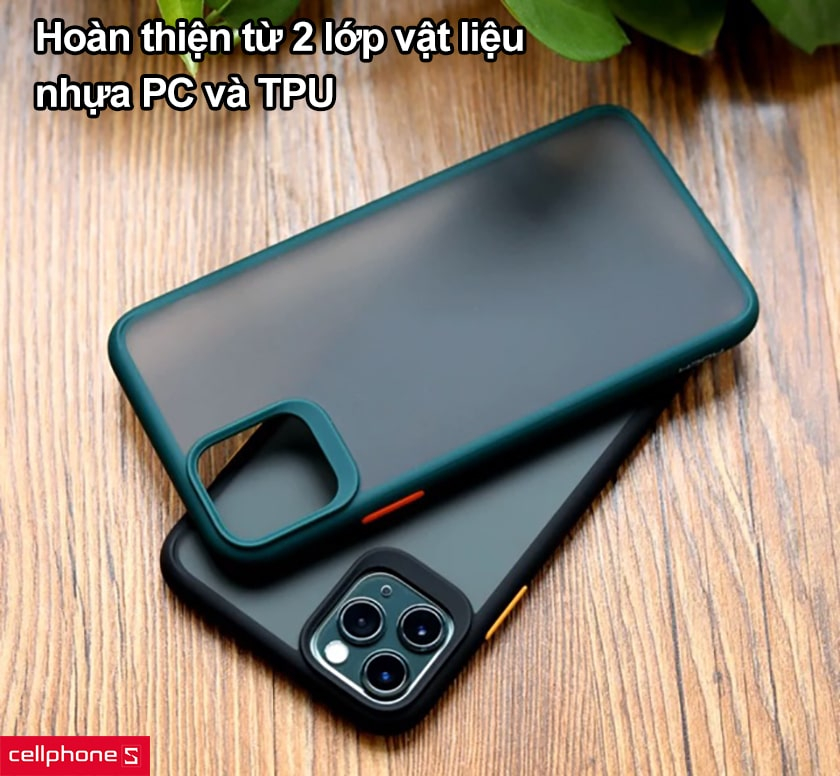 Thiết kế trong suốt ở mặt lưng, hoàn thiện từ hai lớp vật liệu