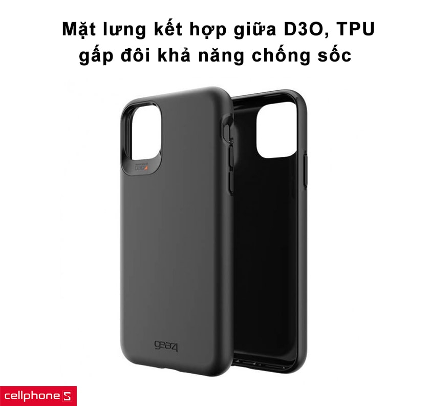 Hoàn thiện ấn tượng đến từ ba lớp vật liệu D3O, TPU và Polycarbonate