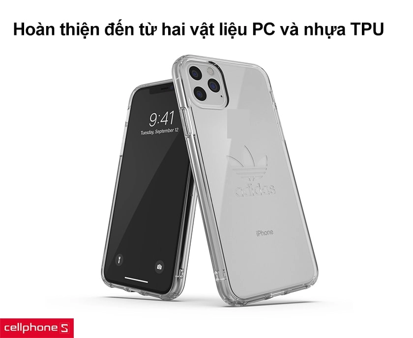 Hoàn thiện đến từ hai vật liệu PC và nhựa TPU