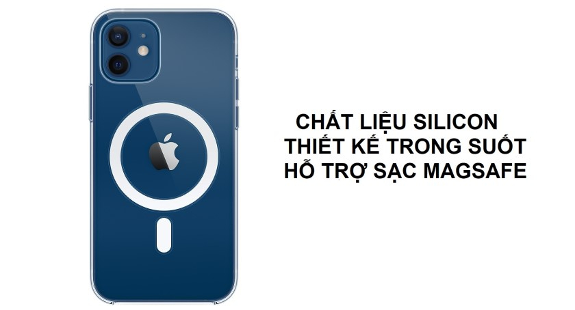 Ốp lưng thiết kế trong suốt, hỗ trợ sạc không dây tiện lợi