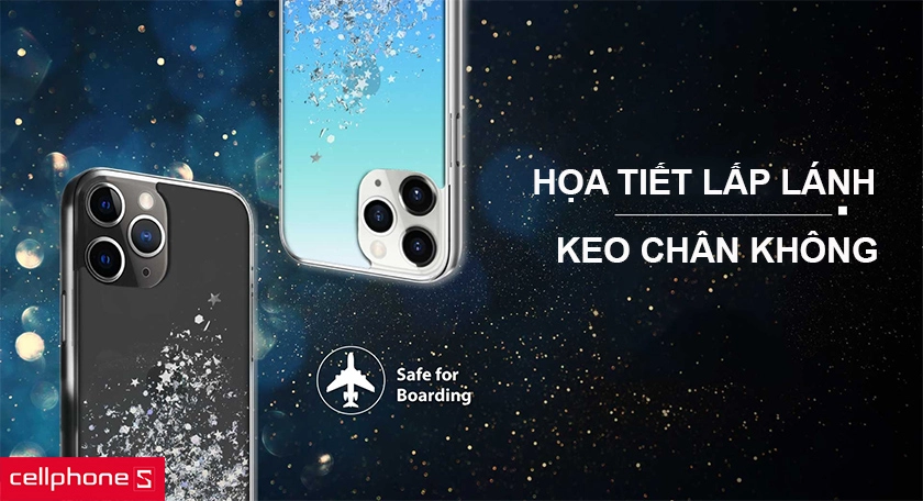 Ốp lưng mặt lưng họa tiết lấp lánh, sang trọng