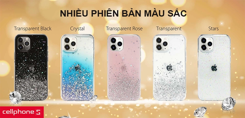 Ốp lưng mặt lưng họa tiết lấp lánh, sang trọng