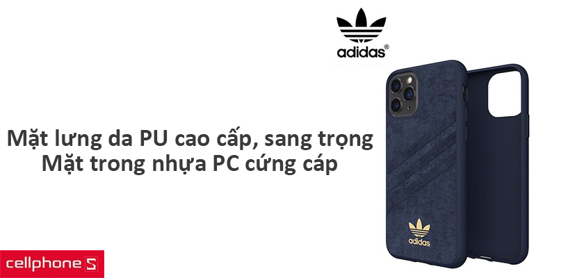 Mặt lưng da PU cao cấp, sang trọng, mặt trong nhựa PC cứng cáp
