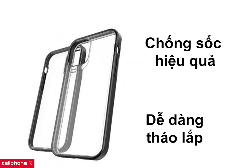 Chống sốc hiệu quả với lớp D3O, dễ dàng tháo lắp