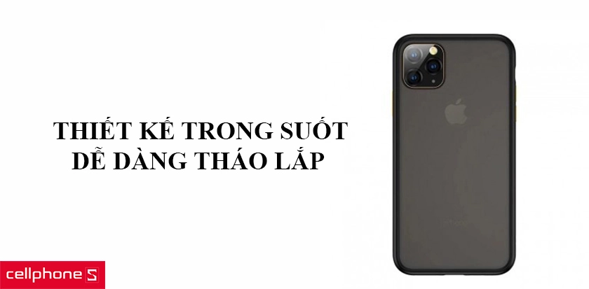 Ốp lưng thiết kế trong suốt, chống sốc bảo vệ điện thoại toàn diện