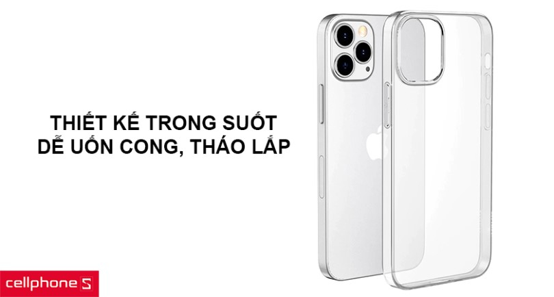 Ốp lưng iPhone 13 Pro Max OU trong suốt 