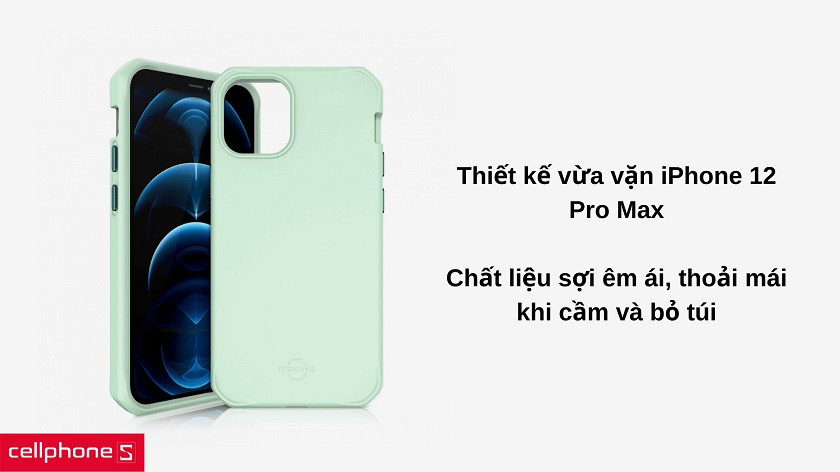 Thiết kế chuẩn thân iPhone 12 Pro Max với chất liệu sợi êm ái