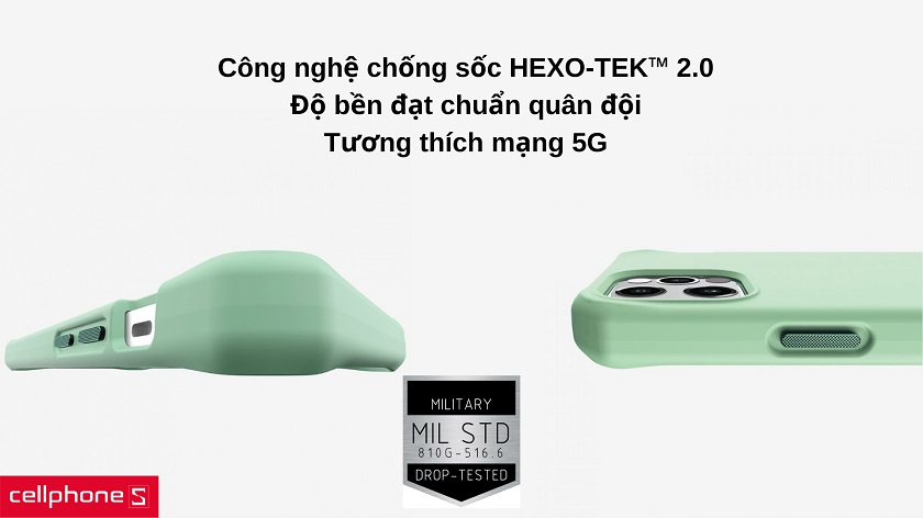 Khả năng chống sốc với công nghệ HEXO-TEK™ 2.0 giữ cho máy luôn an toàn
