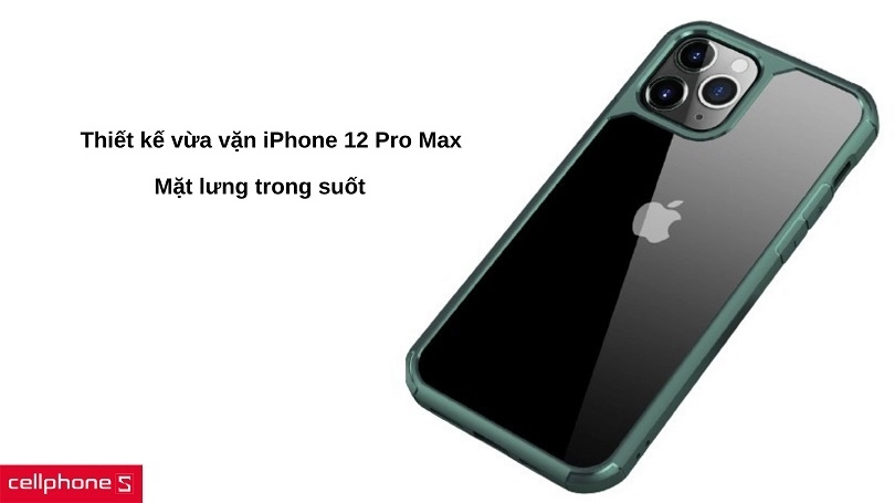 Thiết kế vừa vặn iPhone 12 Pro Max với viền màu đọc đáo