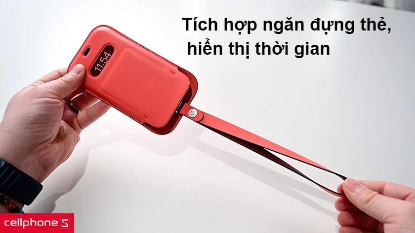 Tích hợp ngăn đựng thẻ, hiển thị thời gian