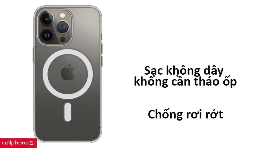 Sạc không dây nhanh hơn mà không cần tháo ốp, chống rơi rớt