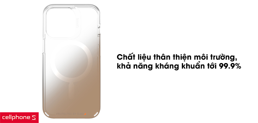 Chất liệu thân thiện môi trường, khả năng kháng khuẩn tới 99.9%