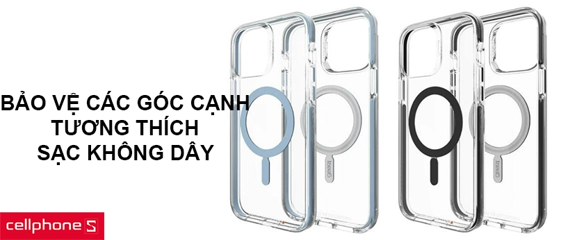 Bảo vệ tốt các góc cạnh cùng khả năng tương thích với sạc không dây