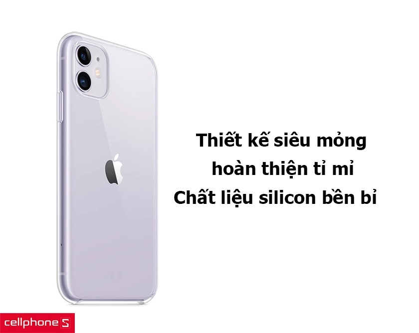 Thiết kế siêu mỏng, hoàn thiện tỉ mỉ từng chi tiết, chất liệu silicon bền bỉ