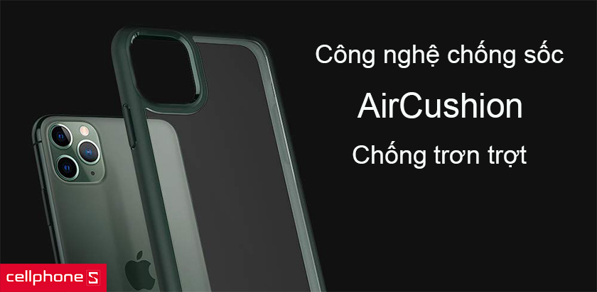 Công nghệ chống sốc độc quyền AirCushion, chống trơn trượt