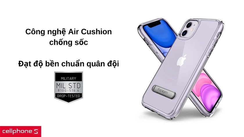 Lớp chắn ngoài chống sốc, vỏ chống trầy xước hiệu quả chuẩn quân đội