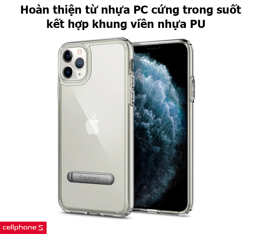 Hoàn thiện từ chất liệu nhựa PC cứng trong suốt kết hợp khung viền nhựa PU