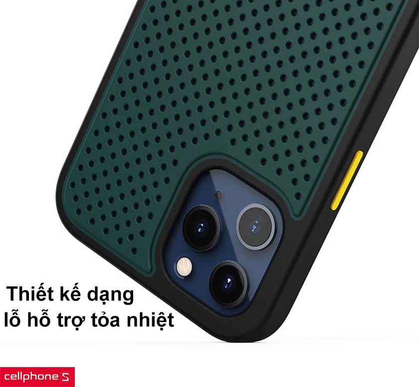 thiết kế dạng lỗ hỗ trợ tỏa nhiệt