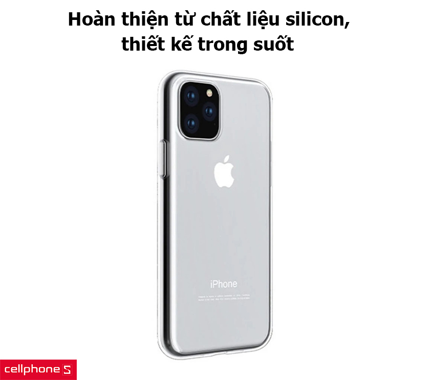 Hoàn thiện từ chất liệu silicon, thiết kế trong suốt