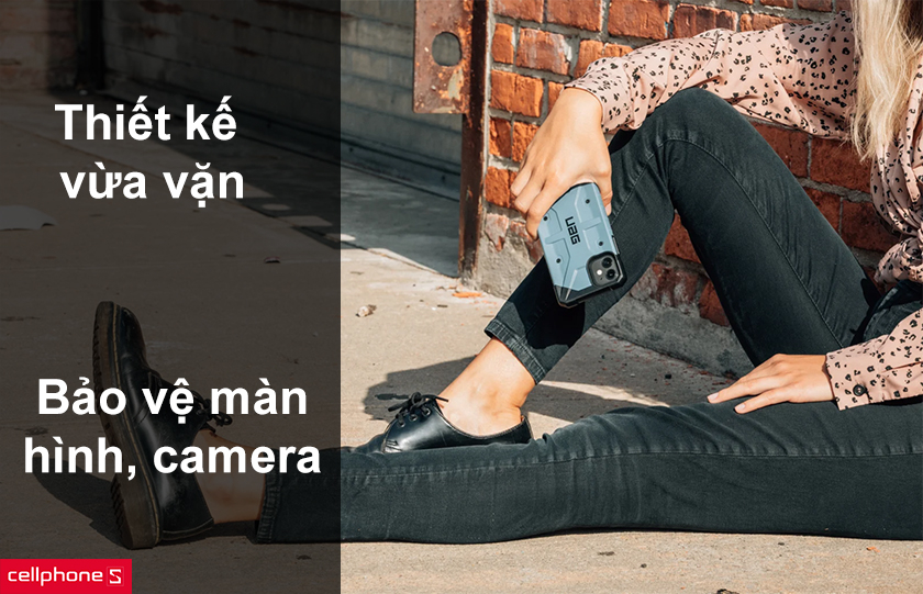 Thiết kế vừa vặn, bảo vệ màn hình và camera hiệu quả