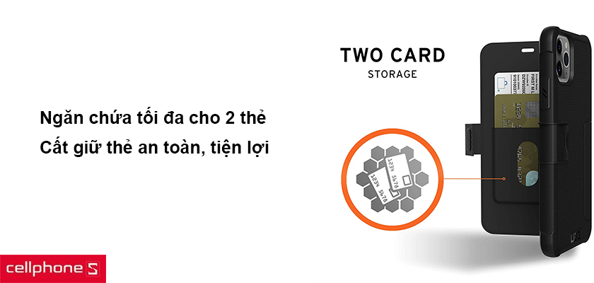 Ngăn chứa thẻ tiện lợi, hỗ trợ sạc không dây và thanh toán NFC