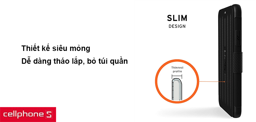 Trọng lượng siêu nhẹ, thiết kế mỏng dễ dàng tháo lắp, bỏ vào túi áo quần