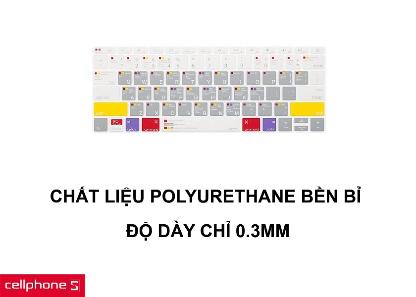 Thiết kế từ chất liệu Polyurethane bền bỉ cùng độ dày cực mỏng chỉ ở mức 0.3mm