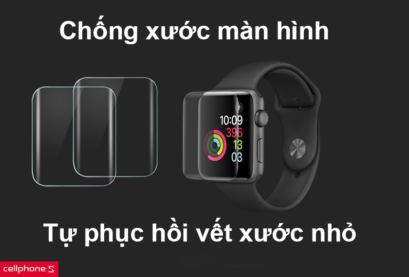 Chống trầy màn hình Apple Watch và tự phục hồi vết xước nhỏ