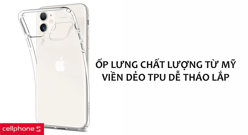 Ốp lưng chất lượng từ Mỹ, viền dẻo TPU dễ tháo lắp