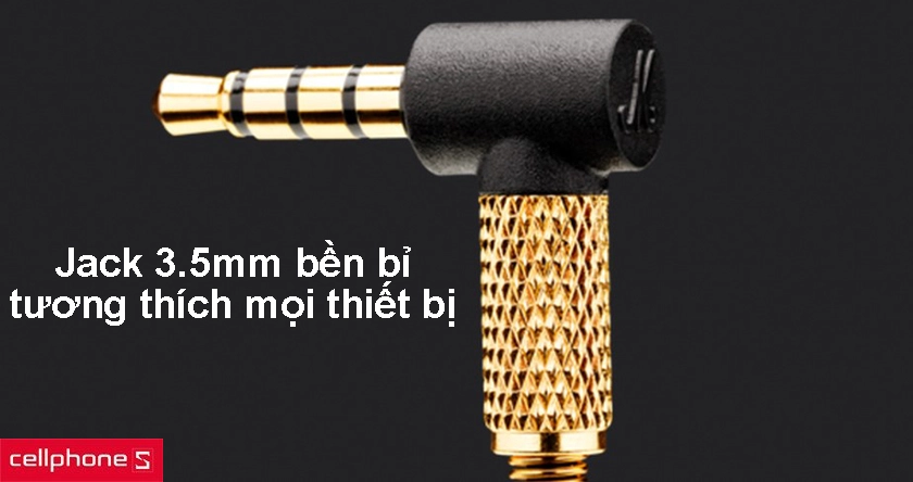 Jack 3.5mm chữ L bền bỉ