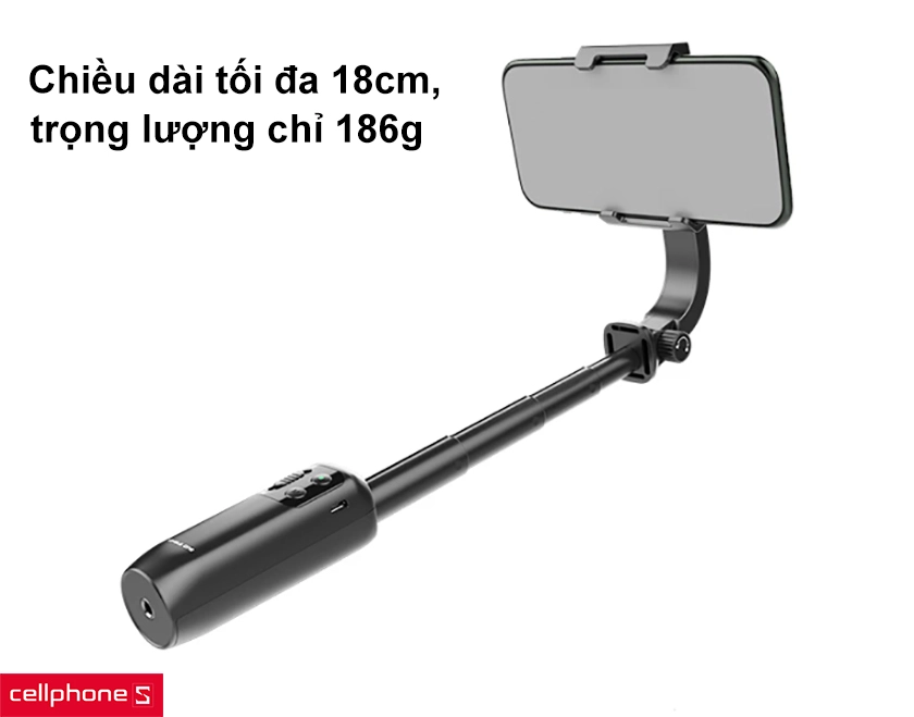 Chiều dài tối đa đạt 18cm, trọng lượng chỉ 186g