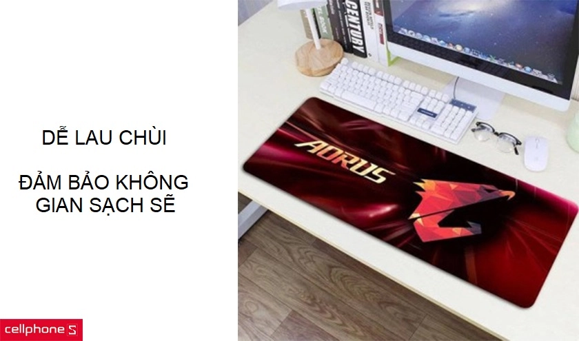 Đảm bảo sự sạch sẽ, gọn gàng cho không gian làm việc; dễ lau chùi