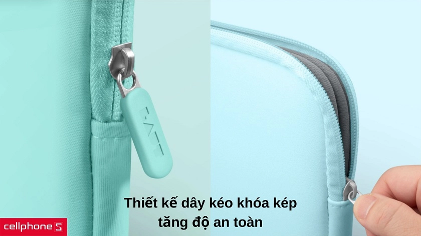 Dây kéo khóa kép bám chặt đảm bảo an toàn