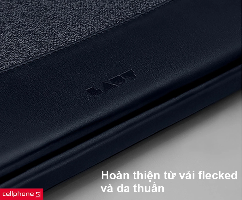 Hoàn thiện từ vải flecked và da thuần, định hướng dành cho laptop 13 inch