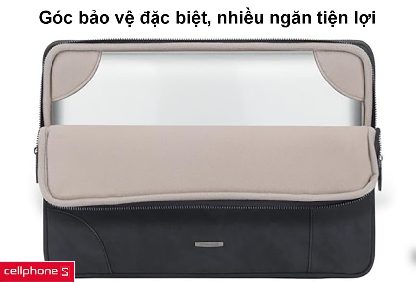 Góc bảo vệ đặc biệt, nhiều ngăn tiện lợi