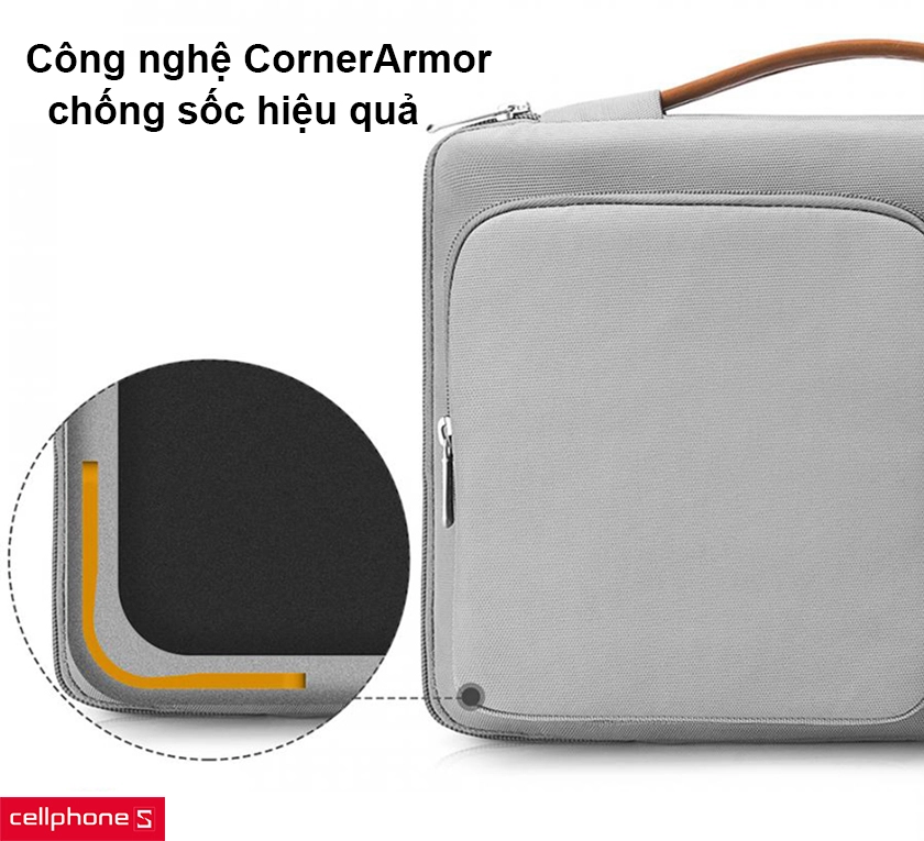 Công nghệ CornerArmor chống sốc hiệu quả, đệm khí xung quanh