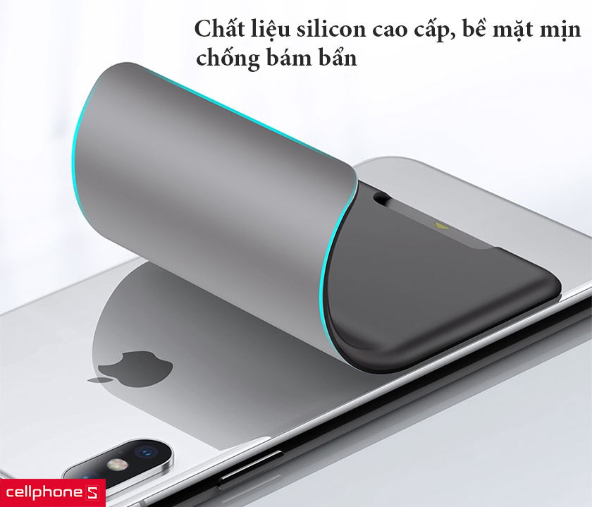 Chất liệu silicon cao cấp, bề mặt mịn, chống bám bẩn